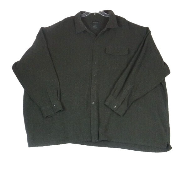 Alexander Lloyd Shirt Size 5X Big Gray Button Up Pockets Long Sleeve Casual Knit - Picture 1 of 8